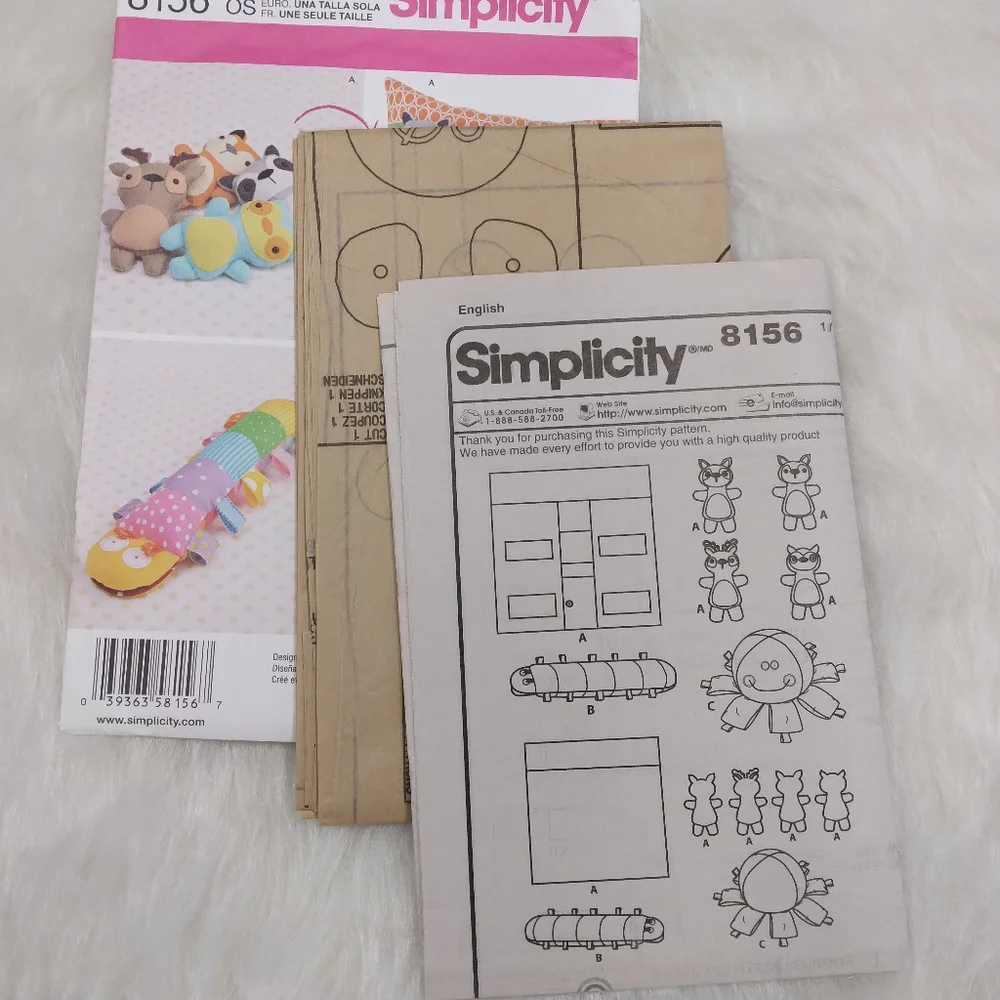 Simplicity 8156 Pillow House w/stuffed animals, caterpillar,   and octop…